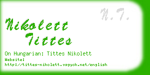 nikolett tittes business card